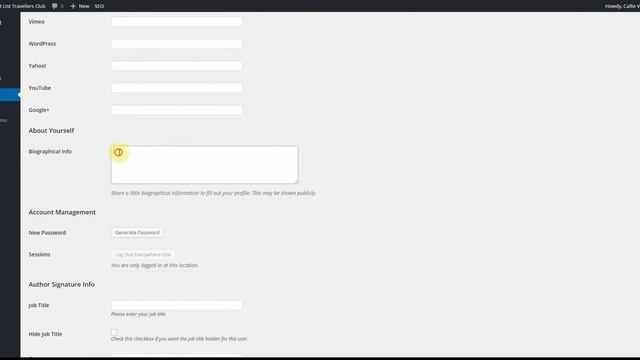 Updating Your profile as an Author on Wordpress смотреть онлайн