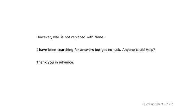 Pandas : Pandas DataFrame Replace NaT with None смотреть онлайн