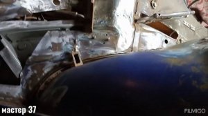 Замена заднего Ланжерона ваз 2110 2111 , привариваем к проф трубе