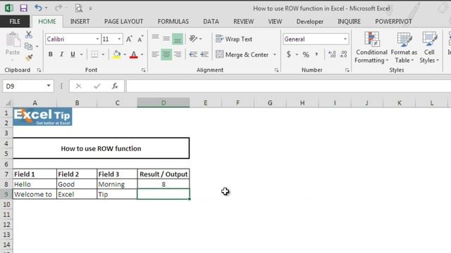 How to use ROW function in Excel смотреть онлайн