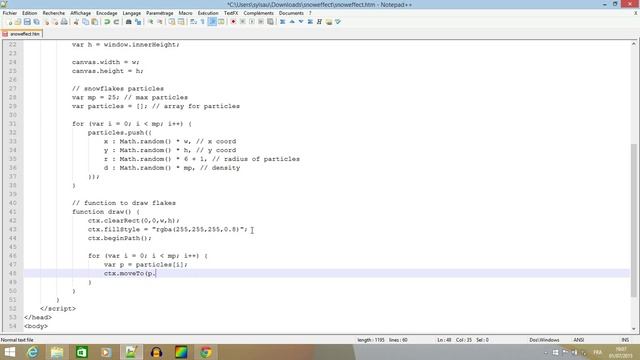 Learn to create a snow effect on Canvas with HTML 5 and Javascript смотреть онлайн