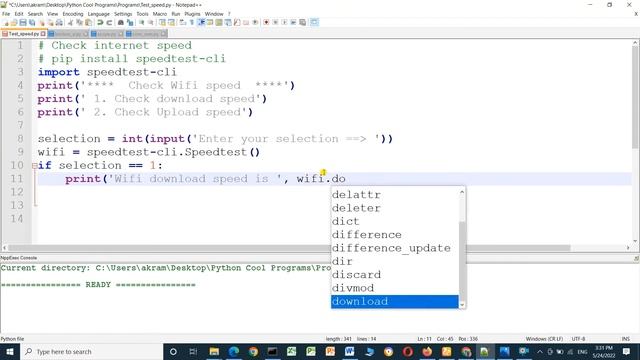 Internet Speed Test using Python смотреть онлайн