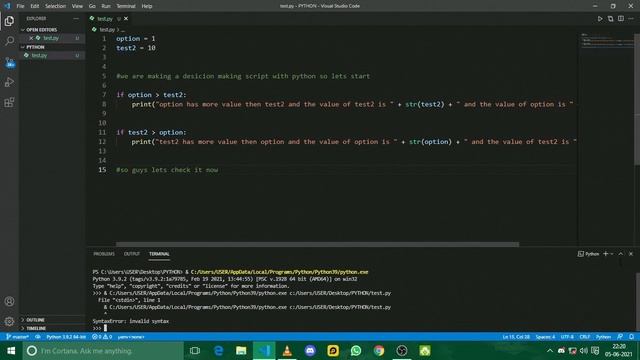 HOW TO MAKE A PYTHON DESICION MAKING SCRIPT WITH PYTHON 3 || PYTHON PART 1 || BEGINNERS TUTORIAL смотреть онлайн