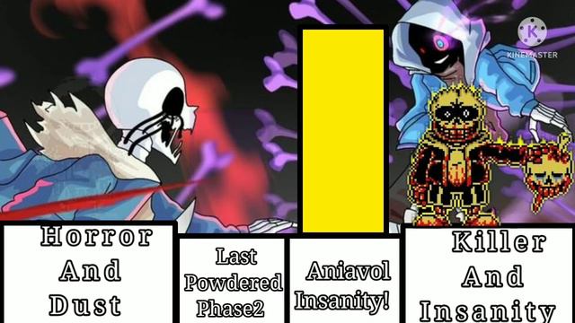 Horror & Dust Vs Killer & Insanity [Power]Level Ft.undertale power levels смотреть онлайн