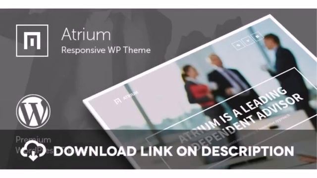 Atrium - Responsive One Page WordPress Theme Free Download смотреть онлайн