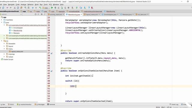 10 Recyclerview - 4 Layoutmanager Türleri | Android Material Design Eğitim Seti смотреть онлайн