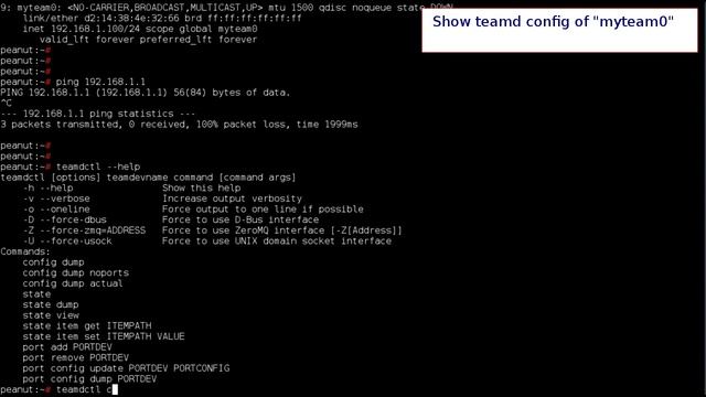 libteam: teamd demo 1 - manual configuration смотреть онлайн