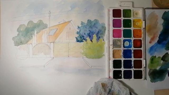 Пейзаж, написанный на пленэре в Пионерском смотреть онлайн