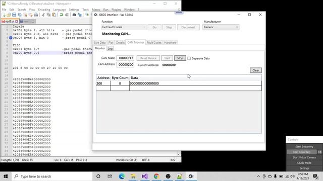 OBD2: Version 1 0 0 4 - CAN Sniffer