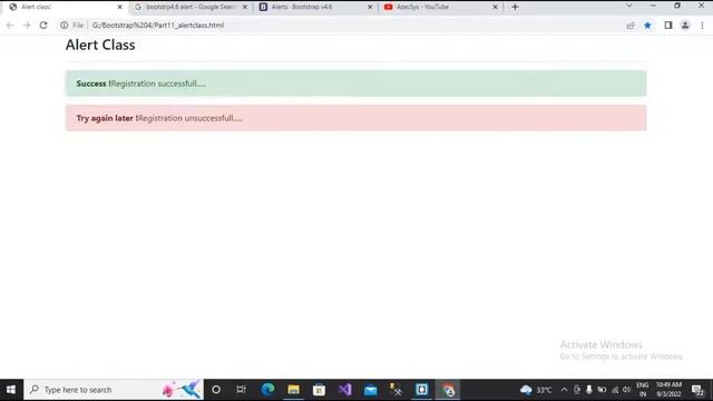 #11 Alert Classes in bootstrap 4 | Alert message | Alert Class | #bootstrap4 @AzecSys смотреть онлайн