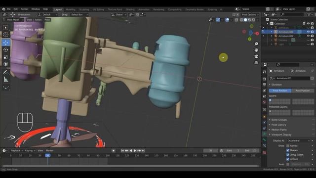 BLENDER 2.91 Ригг gyrocopter для более сложной анимации смотреть онлайн