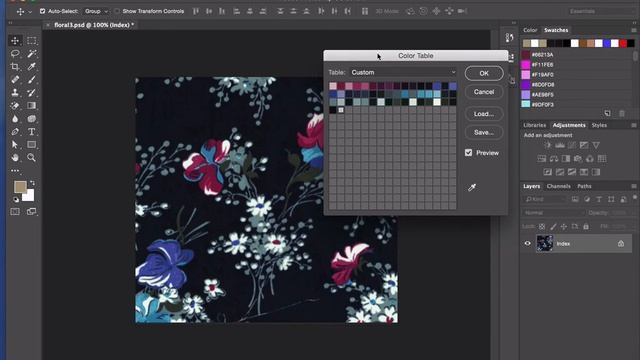 How to Recolor a Textile Pattern Design for Fashion in Photoshop смотреть онлайн