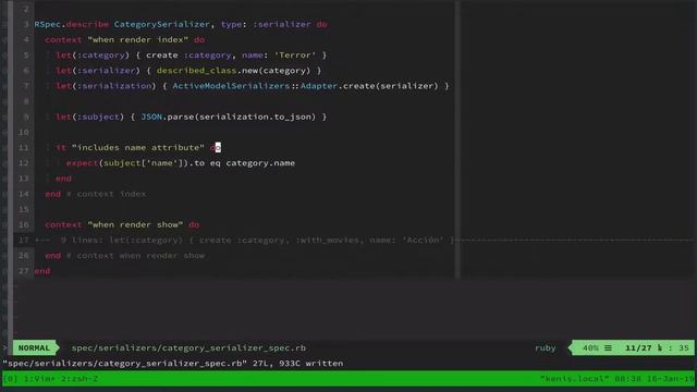 ruby on rails con vuejs #5 serializar modelos categorias y peliculas смотреть онлайн