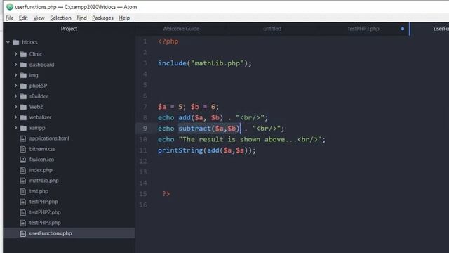User Defined Functions in PHP смотреть онлайн