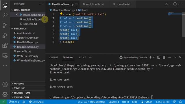 Reading From a File смотреть онлайн