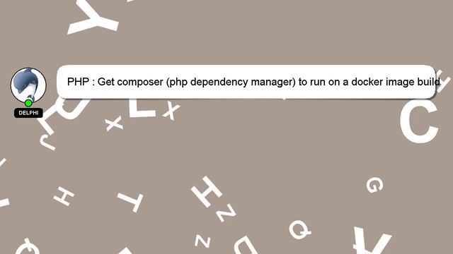 PHP : Get composer (php dependency manager) to run on a docker image build смотреть онлайн