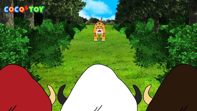 The crafty Tiger and the three little Buffaloesㅣanimals names for kidsㅣCoCosToy смотреть онлайн