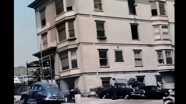 California 1940s, Bunker Hill And LA In Color [60fps, Remastered] W Added Sound