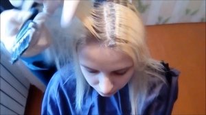 Окрашивание в блонд(Затемнение корней).