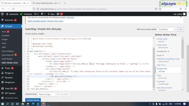 Mengganti Tampilan Halaman Error 404 Pada Wordpress | Tutorial Wordpres Mudah Dan Cepat смотреть онлайн