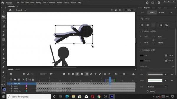 How to make stickman animation Adobe Animate 2021