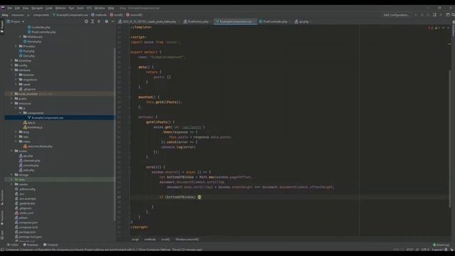 Laravel 7 + Vue.js multiple pagination (on scroll and on click) смотреть онлайн