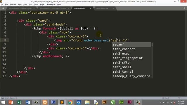 Tutorial Aplikasi Rental Mobil dengan Codeigniter #10 Detail Mobil di Halaman Customer смотреть онлайн