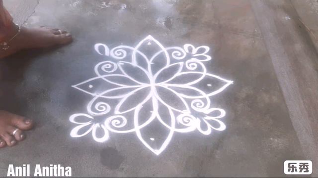 apartment rangoli for beginners (5-3)/Kutty Kutty kolam/Beginners rangoli designs смотреть онлайн