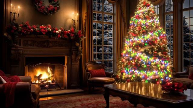 Christmas Music By The Warm Fireplace, Recreate The Merry Christmas For Everyone смотреть онлайн