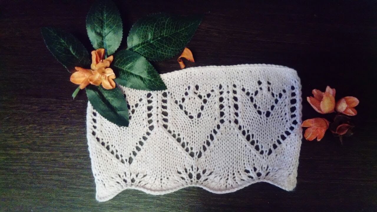 АЖУРНЫЙ УЗОР С РЕЛЬЕФНЫМ КРАЕМ №3 / ПОДРОБНЫЙ МК смотреть онлайн