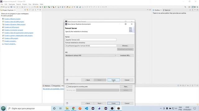 #3 - Instalando e configurando o Tomcat no Eclipse смотреть онлайн