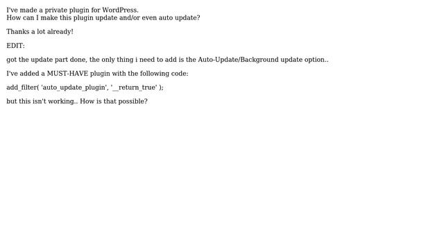 Wordpress: How to update/auto-update my private plugin? смотреть онлайн