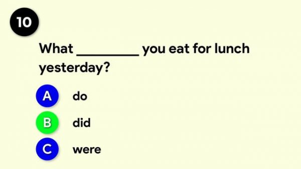 Simple Past Tense | Grammar Test