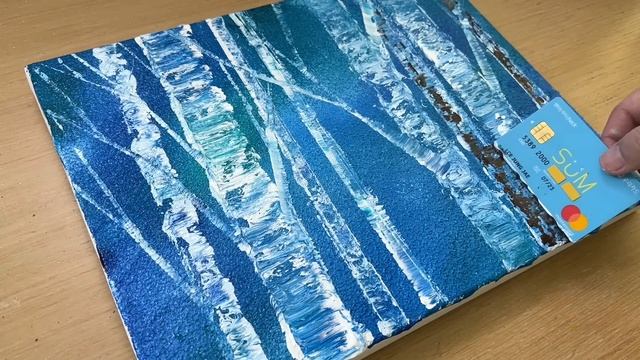 Painting with a Credit Card / Acrylic Painting Technique смотреть онлайн