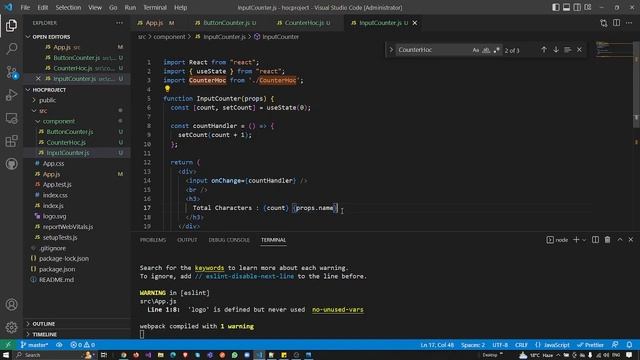 HOC with example in React JS | HOC in React JS | React JS Tutorial (full course) - #57 смотреть онлайн