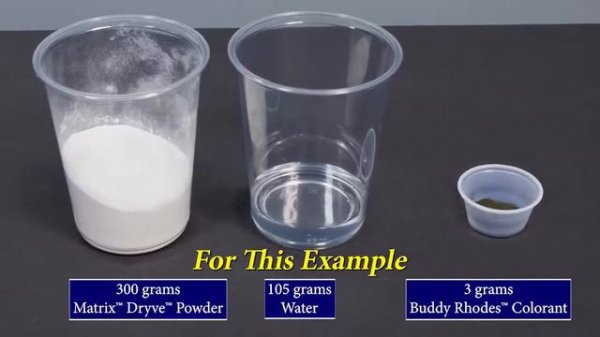 Полимерный гипс Matrix Dryve™ плюс порошковый краситель. В результате получаем эффект мрамора.