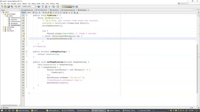 13.4 The RunningClock shutting down with background thread running смотреть онлайн