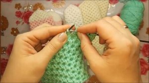 Узор спицами соты. Узор для варежек.How to knit mittens.The honeycomb pattern.