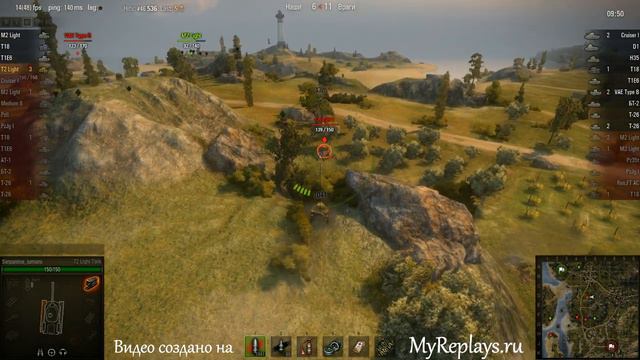 WOT: Рудники - T2 Light Tank - 8 фрагов - смотреть онлайн
