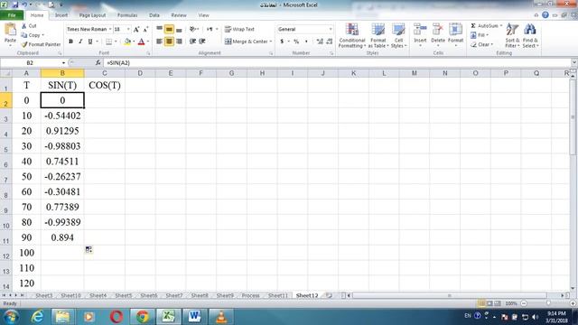 sin & cos wive drawing by excel смотреть онлайн