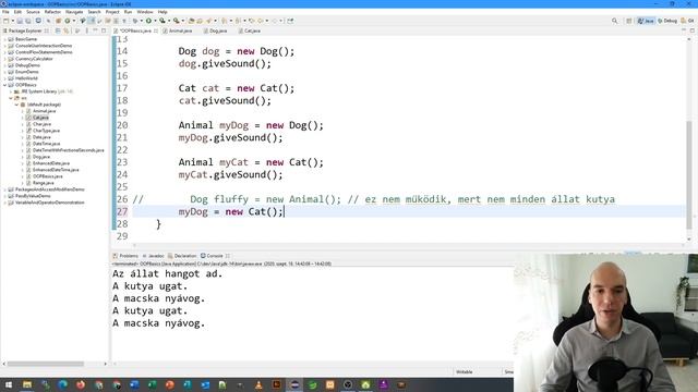 Polimorfizmus, override, overload - Java programozás kezdőknek Andrissal - 39. rész смотреть онлайн