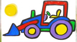 Трактор. Рисуем легко