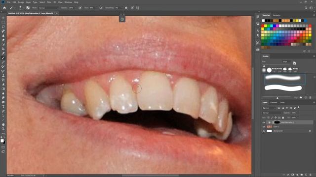 Отбелить зубы в Photoshop смотреть онлайн