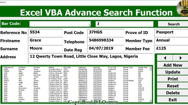 How to Create Advanced Search Function and Add Data, Delete, Update in Excel Using VBA-Full Tutoria смотреть онлайн