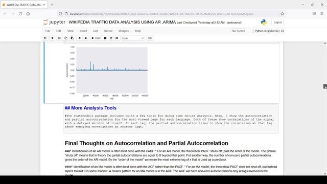WIKIPEDIA TRAFFIC DATA ANALYSIS USING AR & ARIMA MODEL смотреть онлайн