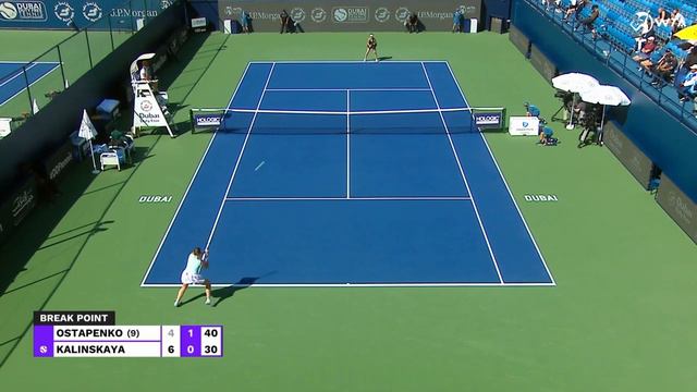 Jelena Ostapenko Vs. Anna Kalinskaya | 2024 Dubai Round Of 16 | WTA Match Highlights