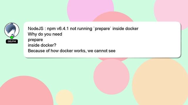 NodeJS : npm v6.4.1 not running `prepare` inside docker смотреть онлайн