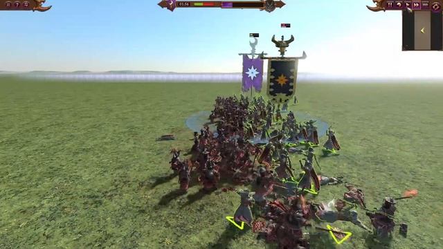 Blades of the Blood Queen (Executioners) VS Immortals (Infernal Ironsworn). Total War Warhammer 3 смотреть онлайн