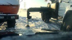 КАЛЯН86. Зима, Мороз, Снятие коробки на КАМАЗе )