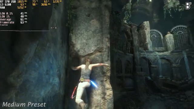 Rise of the Tomb Raider I3 6100 R7 370 2GB | Benchmarkism ID | Medium Preset смотреть онлайн